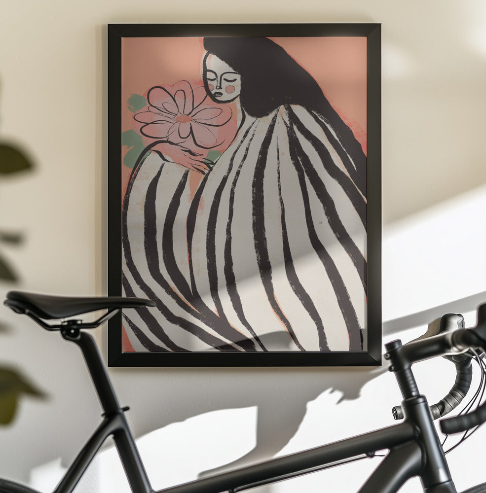 A Silent Moment (Peach) - Poster / Art Print - interiör