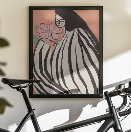 A Silent Moment (Peach) - Poster / Art Print - interiör