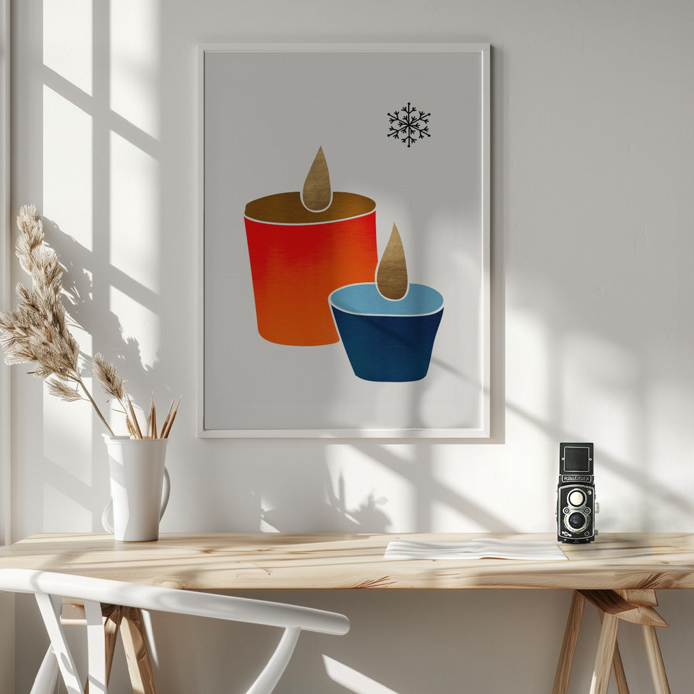 Christmas Candles - Poster / Art Print - interiör