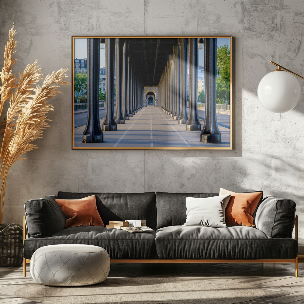 Bir Hakeim bridge perspective Paris - Poster / Art Print - interiör