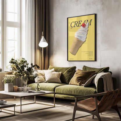 Cherry on Top Ice Cream - Poster / Art Print - interiör