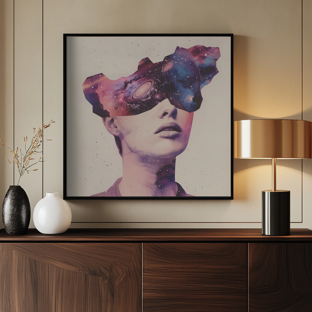 Galaxy Head - Poster / Art Print - interiör