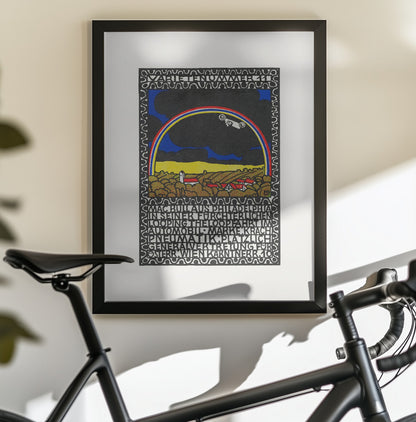Mac Bull From Philadelphia In His Frightful Loop the Loop Ride In His Car - Poster / Art Print - interiör