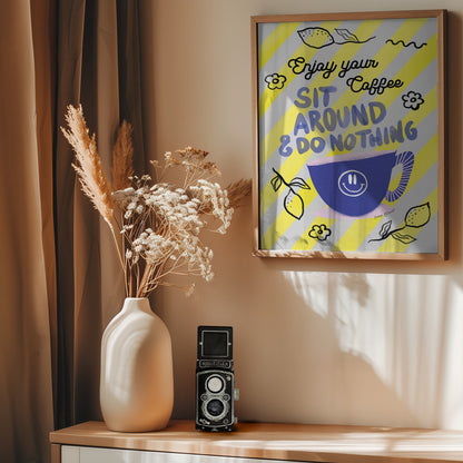 Enjoy Coffee - Poster / Art Print - interiör