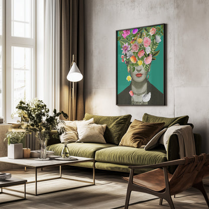 Floral Frida - Poster / Art Print - interiör
