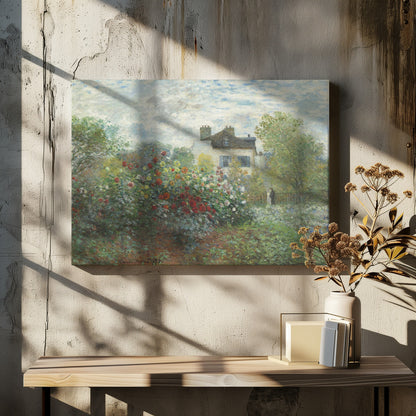 The Artist's Garden In Argenteuil, a Corner of the Garden With Dahlias (1873) - Poster / Art Print - interiör