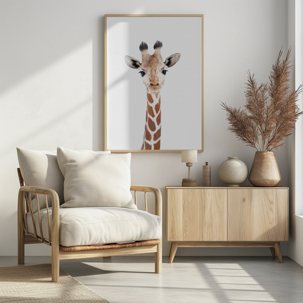 Baby Giraffe - Poster / Art Print - interiör