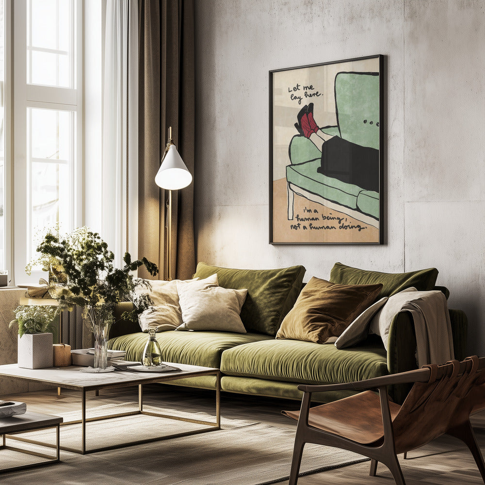 Let me lay here - Poster / Art Print - interiör