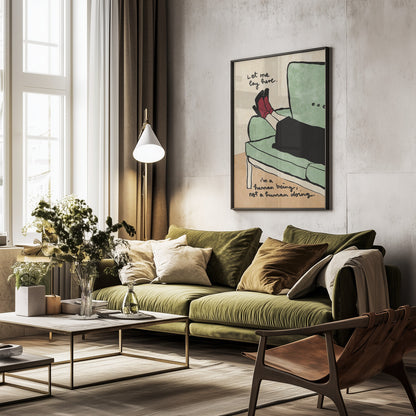 Let me lay here - Poster / Art Print - interiör