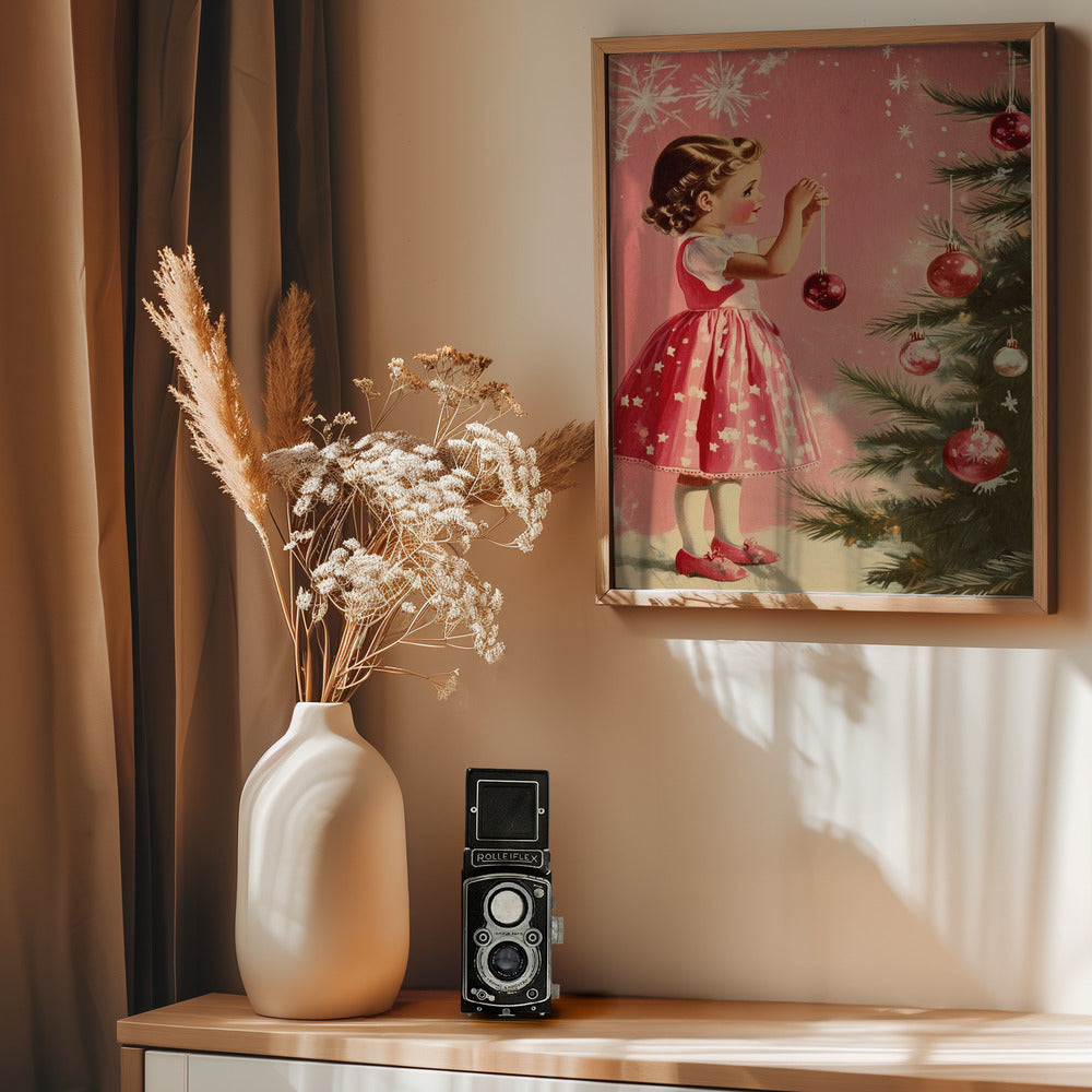 Girl With Baubles - Poster / Art Print - interiör