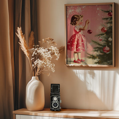 Girl With Baubles - Poster / Art Print - interiör