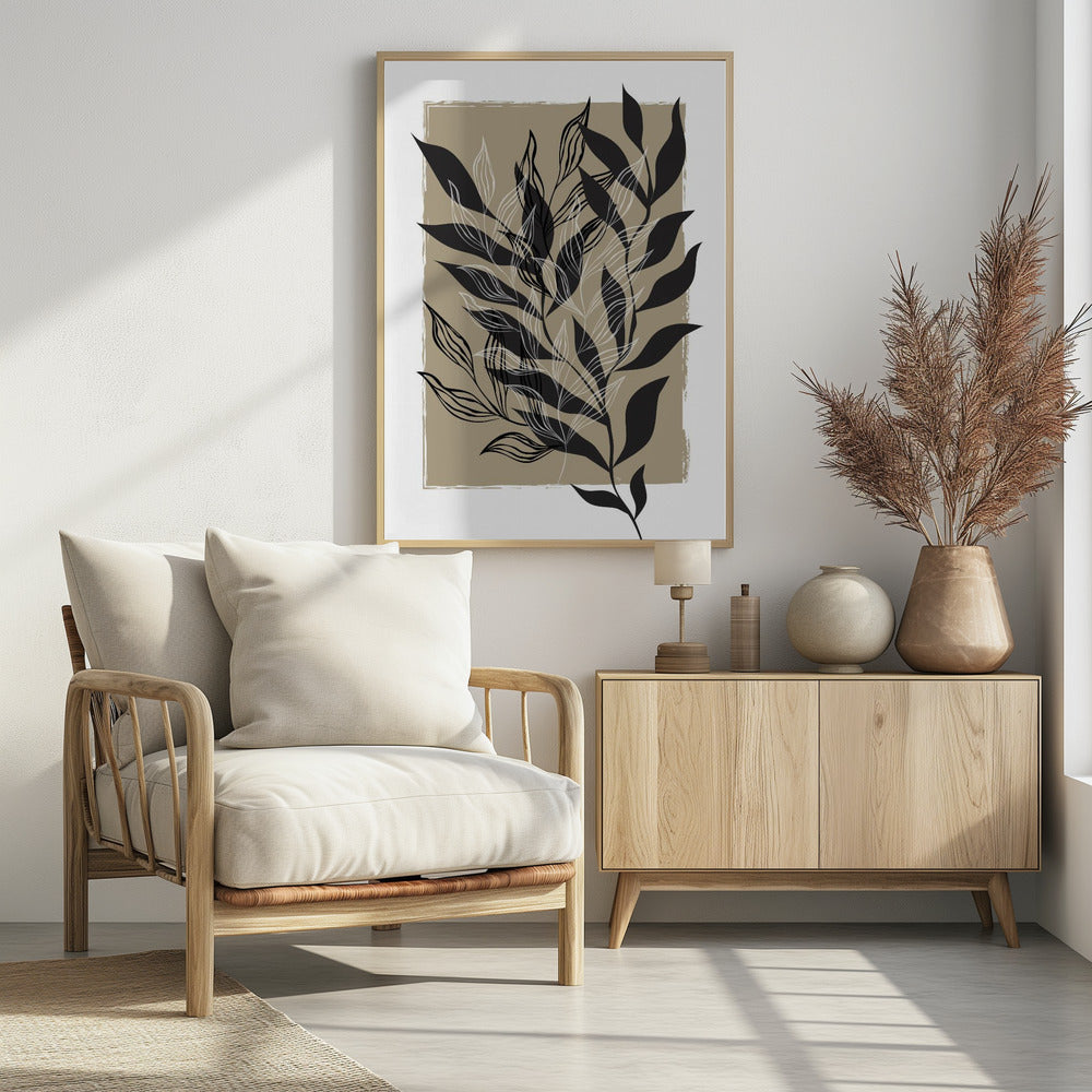 Black Seaweed - Poster / Art Print - interiör