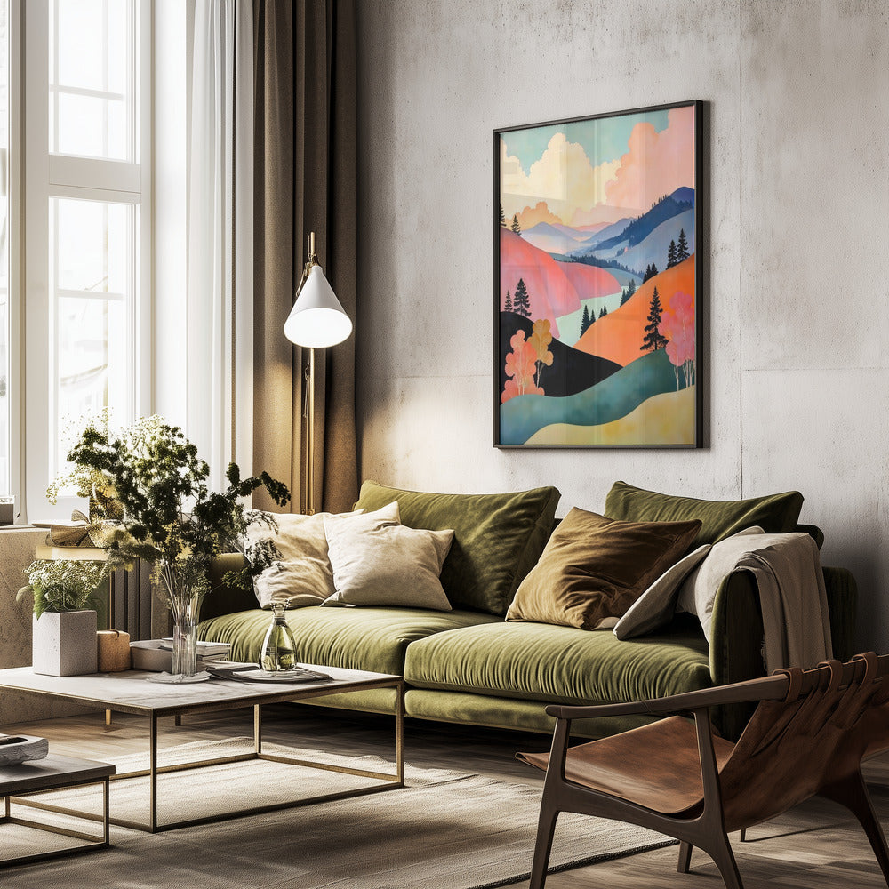 Romance of the Hills Art Print - Poster / Art Print - interiör