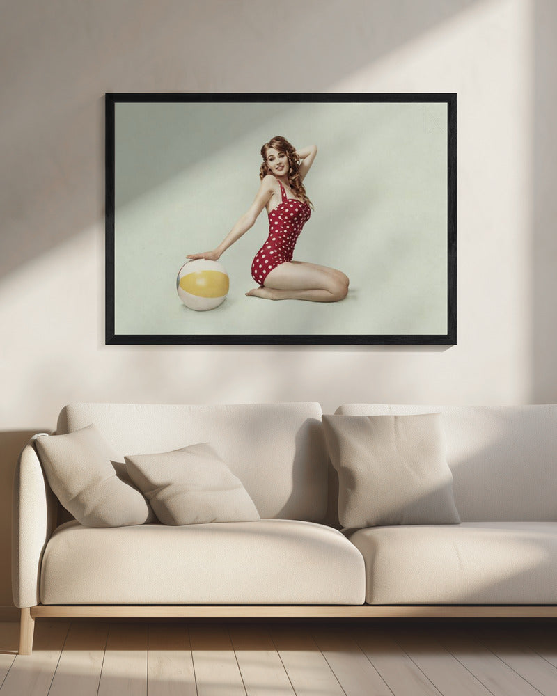 Beach Pin up - Poster / Art Print - interiör