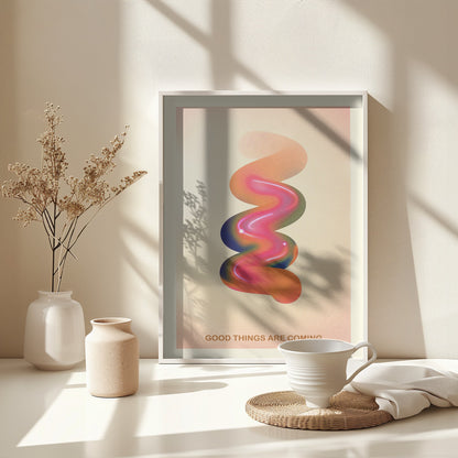 RETRO GRAPHIC NO.17 / GOOD THINGS ARE COMING - Poster / Art Print - interiör