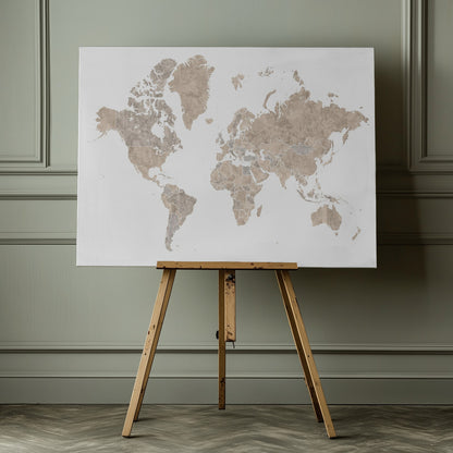 Abey världskarta - Poster / Art Print - interiör