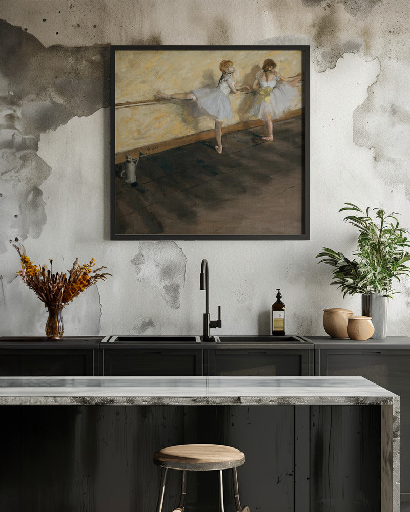 Dancers Practicing At the Barre - Poster / Art Print - interiör