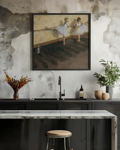 Dancers Practicing At the Barre - Poster / Art Print - interiör