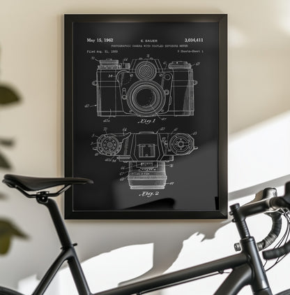 Camera Patent 1962 - Poster / Art Print - interiör