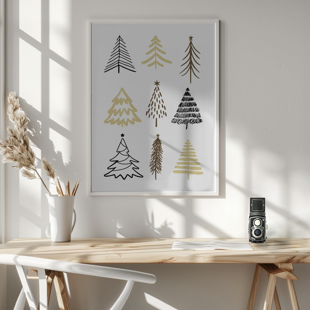 Christmas Trees 2 - Poster / Art Print - interiör