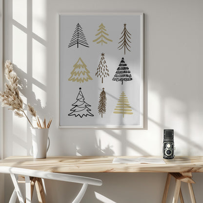 Christmas Trees 2 - Poster / Art Print - interiör