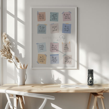 Note To Self - Poster / Art Print - interiör