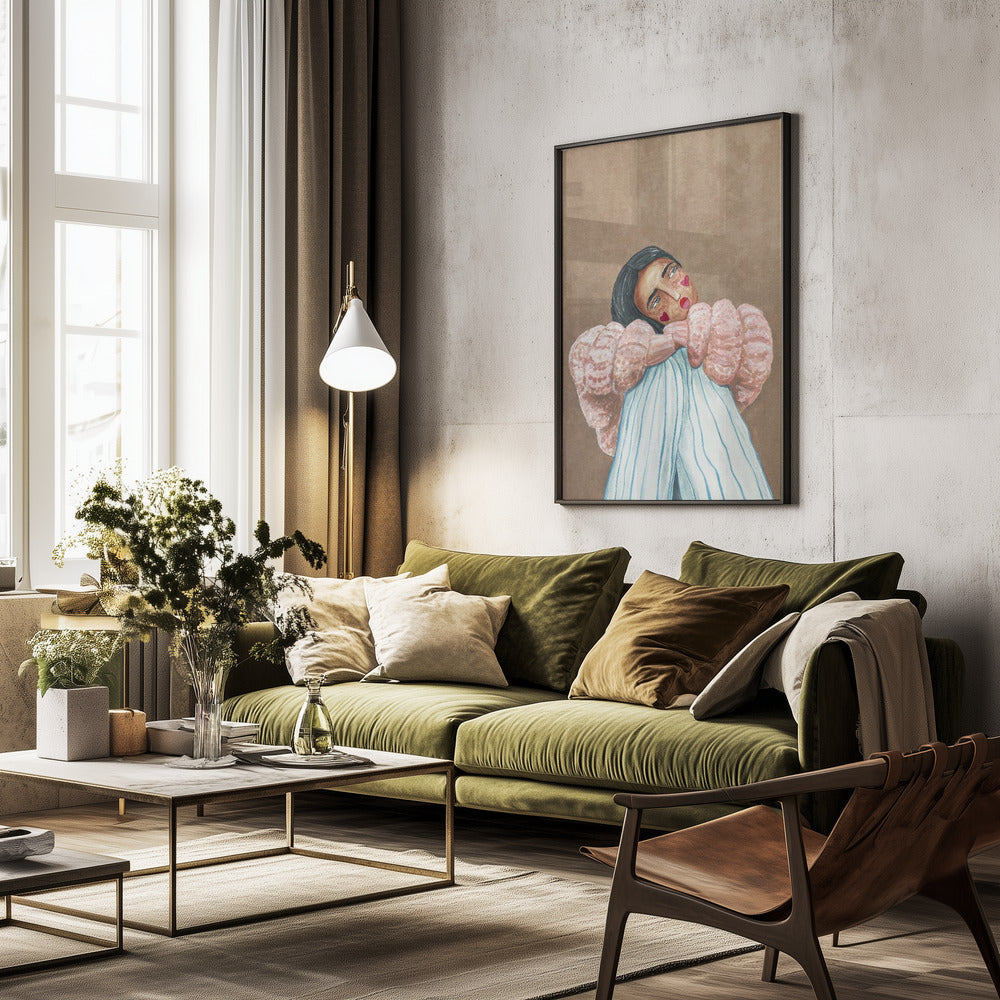 Dreaming girl - Poster / Art Print - interiör