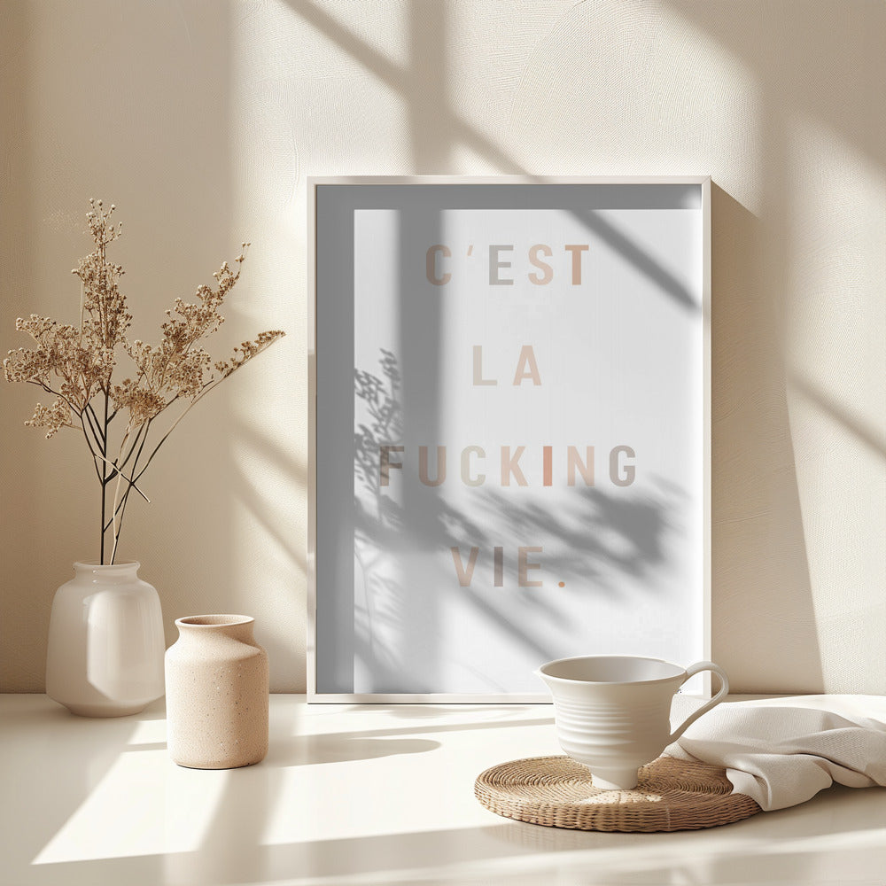 C'est la fucking vie - Poster / Art Print - interiör