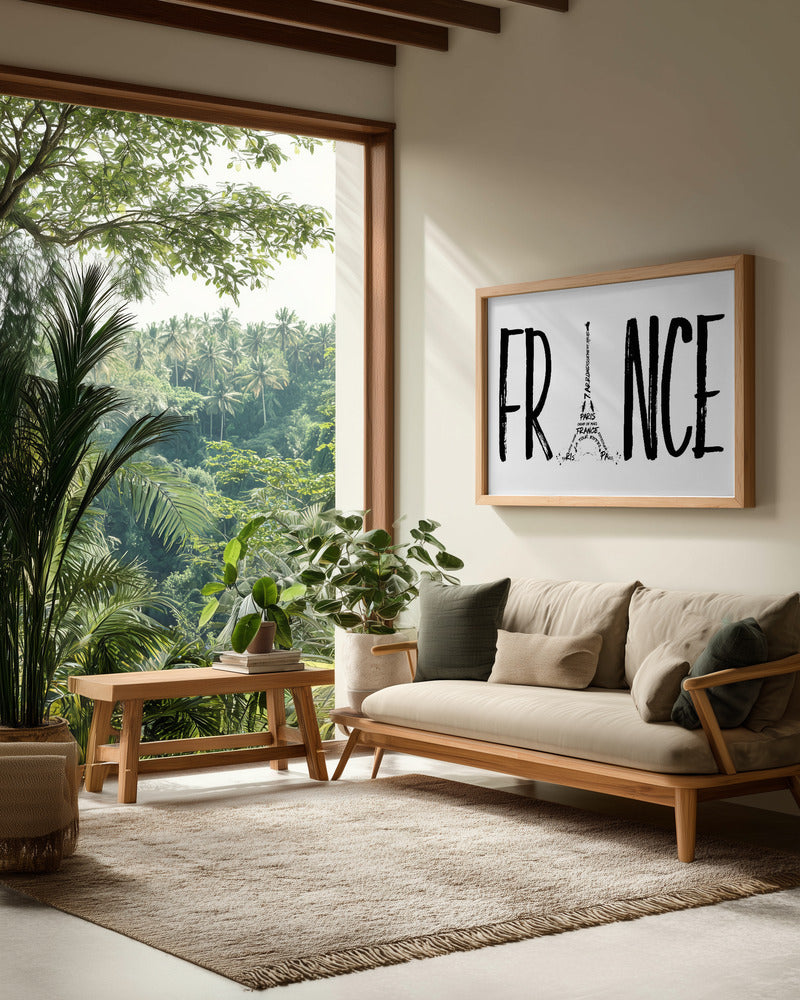 FRANCE Typography - Poster / Art Print - interiör