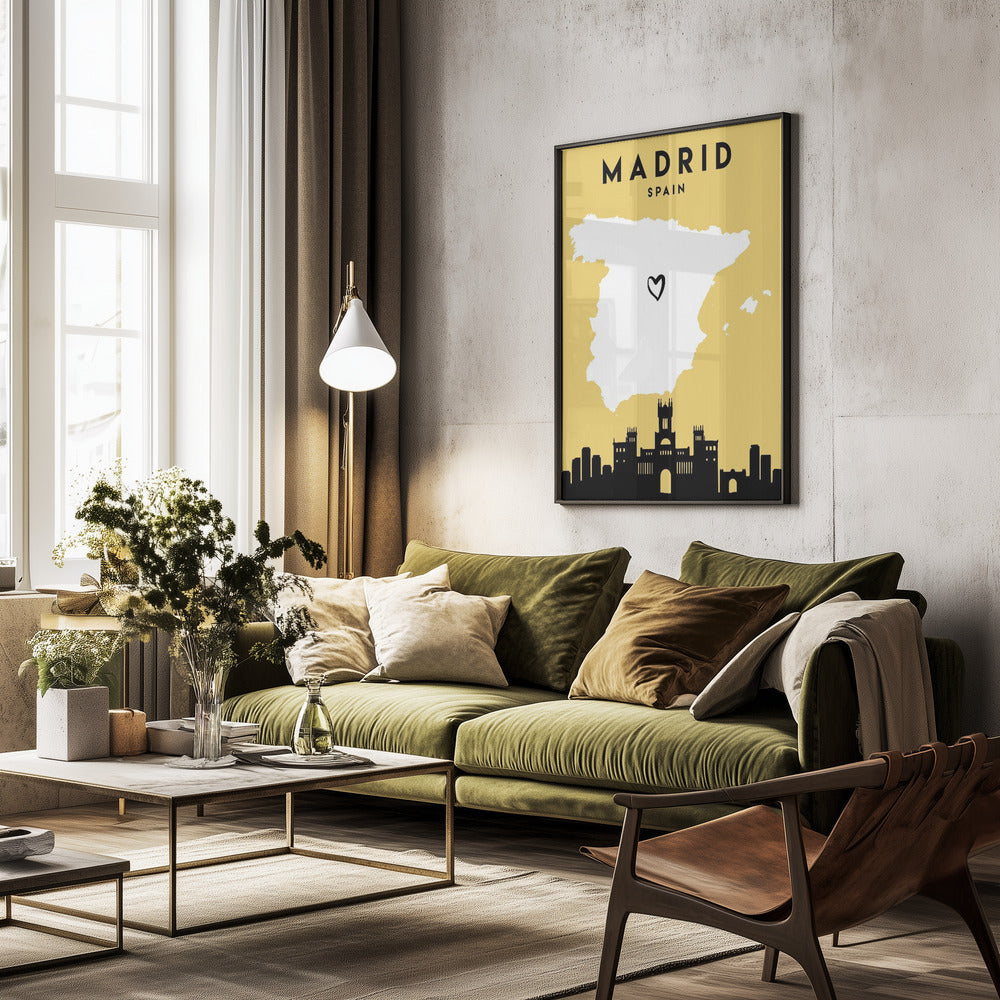 City Love Maps 44 - Poster / Art Print - interiör