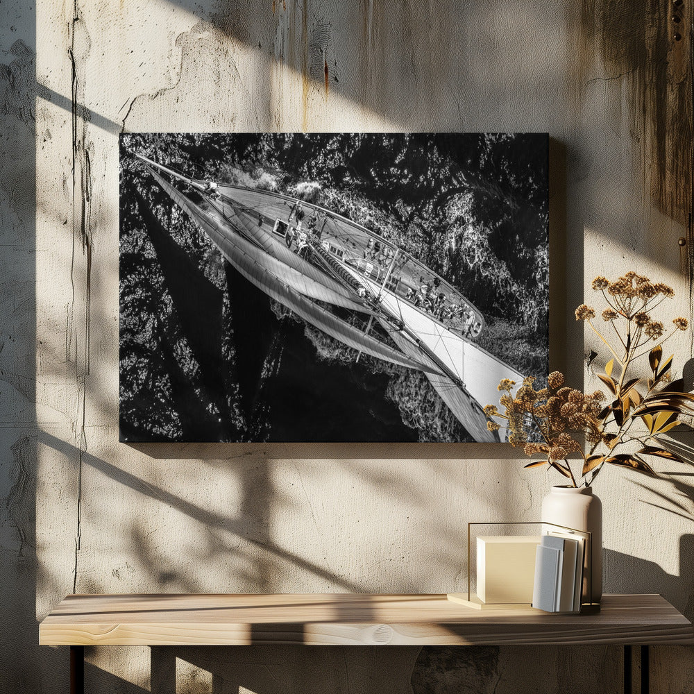 Above the racing ship - Poster / Art Print - interiör