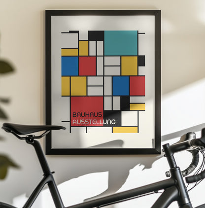 Bauhaus Geometric Design Retro - Poster / Art Print - interiör