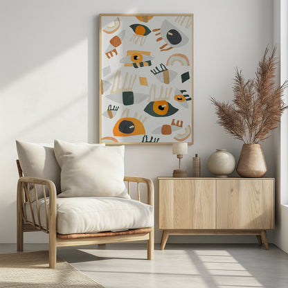 Abstract Art Eyes - Poster / Art Print - interiör