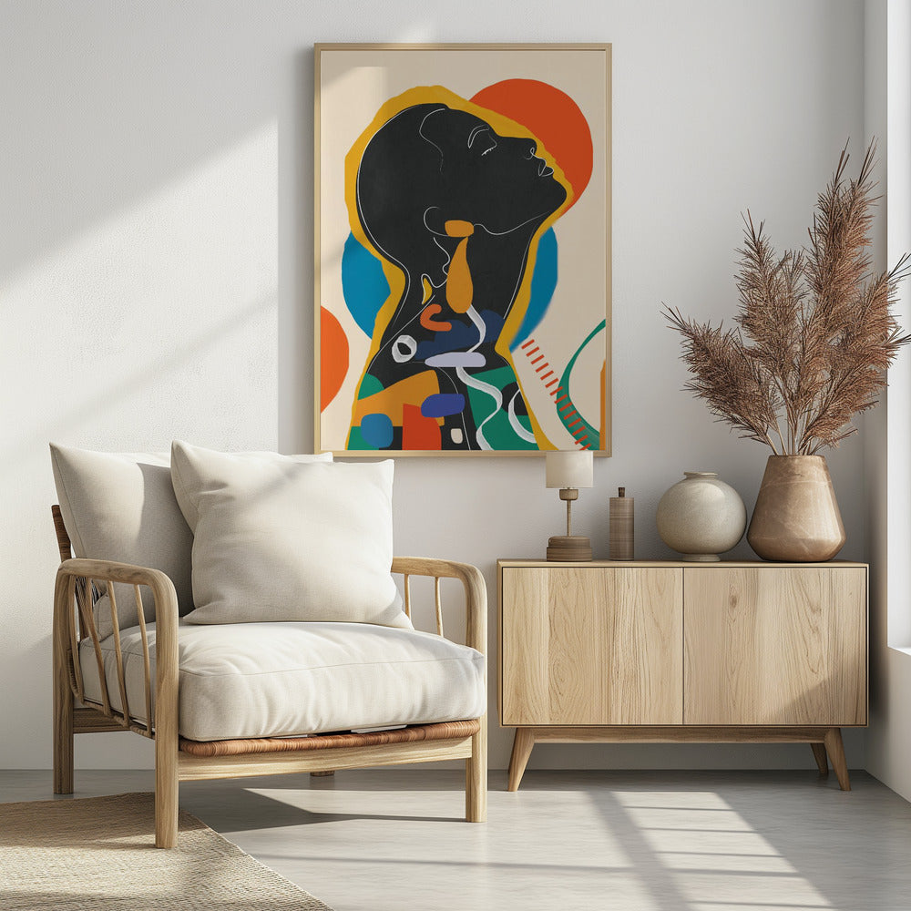 Modern Abstract Woman 1 - Poster / Art Print - interiör
