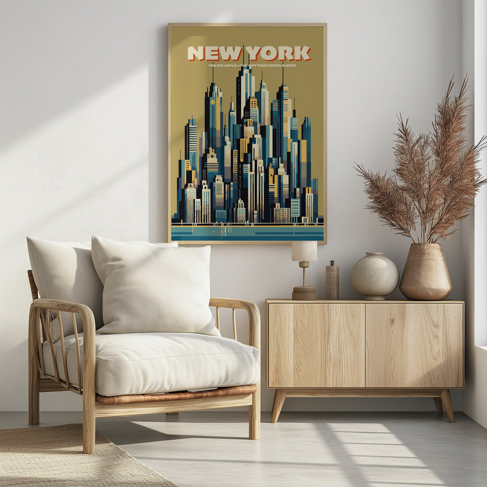 New York Skyline - Poster / Art Print - interiör