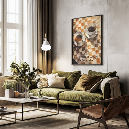 Coffee Is Always a Good Idea - Poster / Art Print - interiör