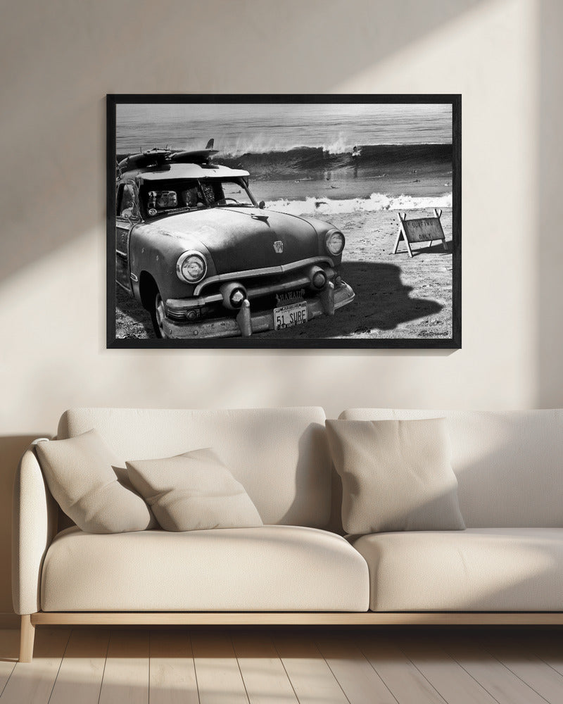 Vintage Ford Woody - Poster / Art Print - interiör