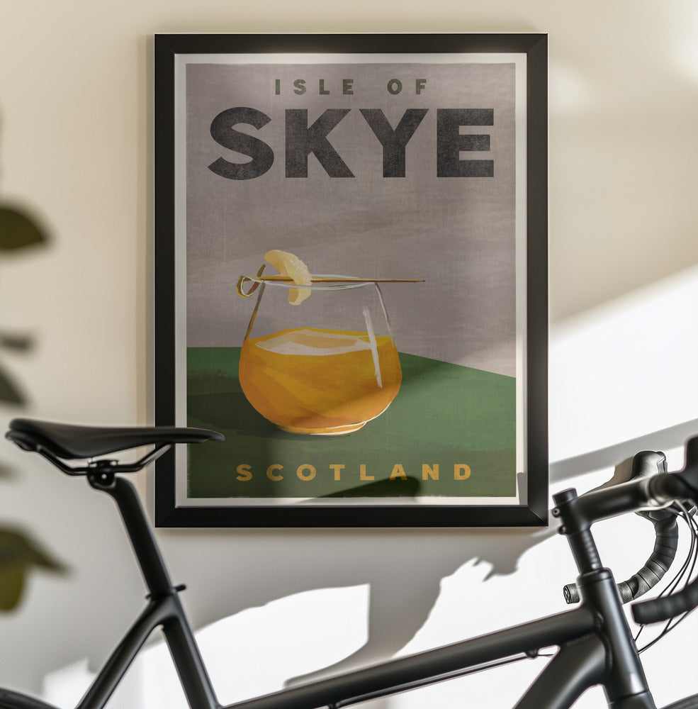 Isle Of Skye Scotland Scotch Cocktail Travel Poster - Poster / Art Print - interiör