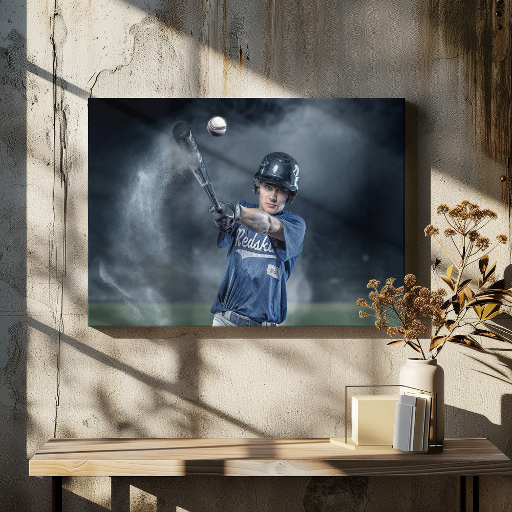 BaseballHit - Poster / Art Print - interiör