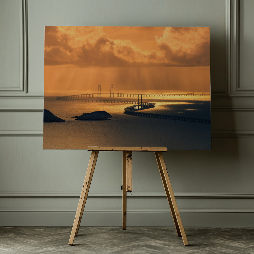 Hong Kong-Zhuhai-Macao Bridge - Poster / Art Print - interiör