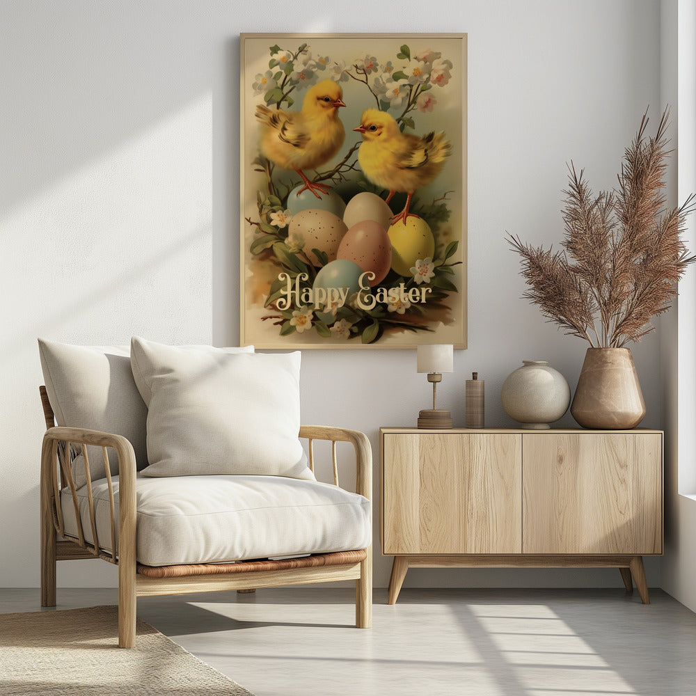 Happy Easter No 6 - Poster / Art Print - interiör