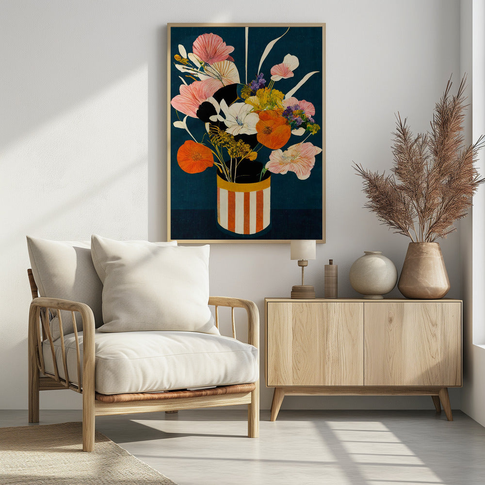 Flowers At Night - Poster / Art Print - interiör