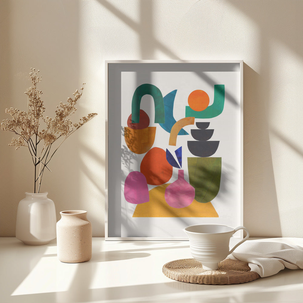 Happily Stacked - Poster / Art Print - interiör