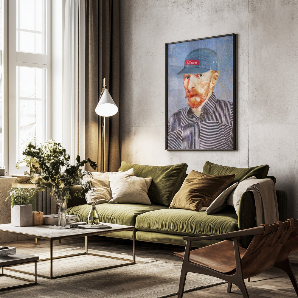 Hipster Vincent - Poster / Art Print - interiör
