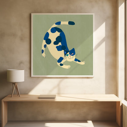 Pouncing cat - Poster / Art Print - interiör