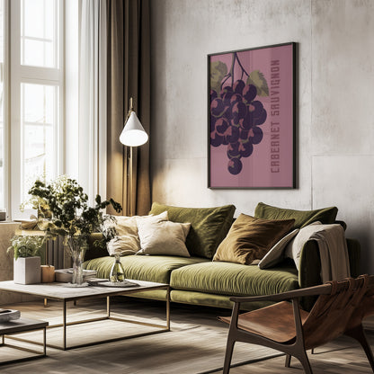 Cabernet Sauvignon - Poster / Art Print - interiör