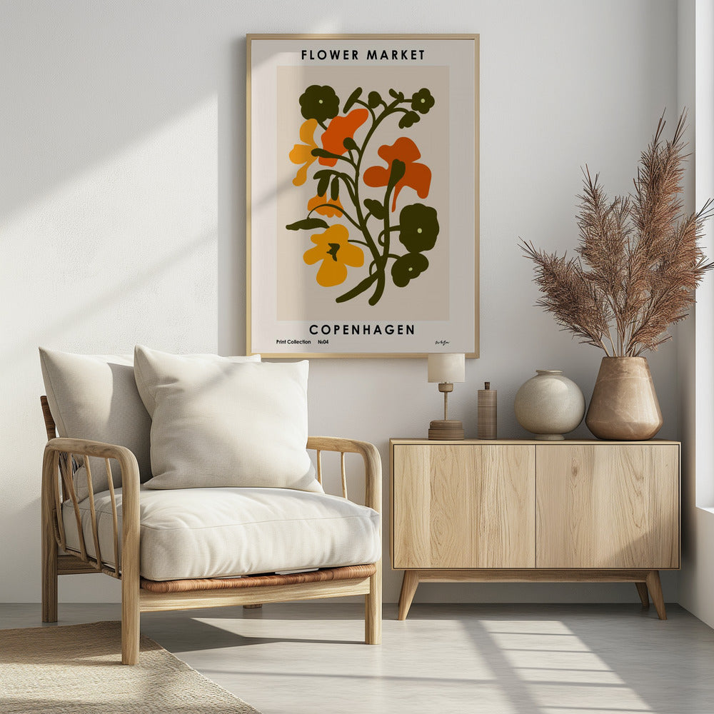 Flower Market. Copenhagen - Poster / Art Print - interiör