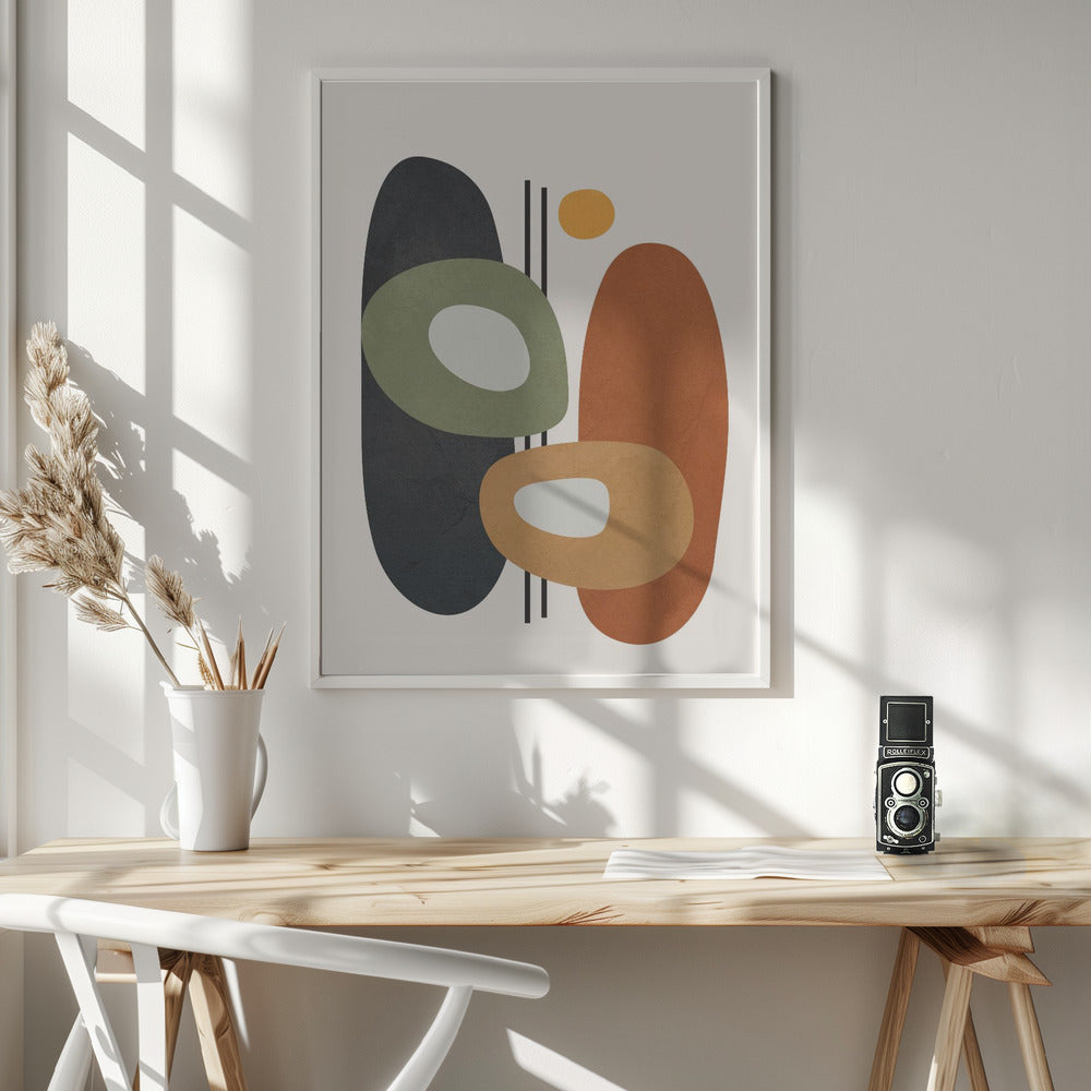 Geo Harmony Dance - Poster / Art Print - interiör