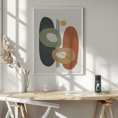 Geo Harmony Dance - Poster / Art Print - interiör