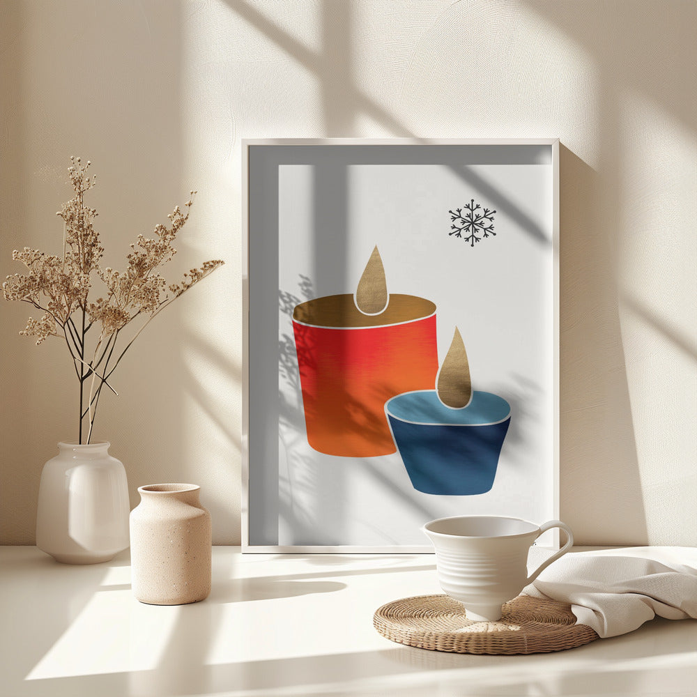 Christmas Candles - Poster / Art Print - interiör